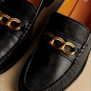 Sezane Vicky Loafers Smooth Black - Size 6.5 \ FR 37 \ UK 4